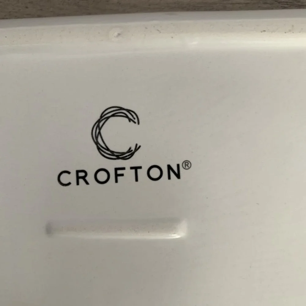 Large Crofton Soft White Farmhouse Cream Butter Dish Porcelain Neutral‎